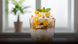 Greek Yogurt Parfait with Tropical Fruits